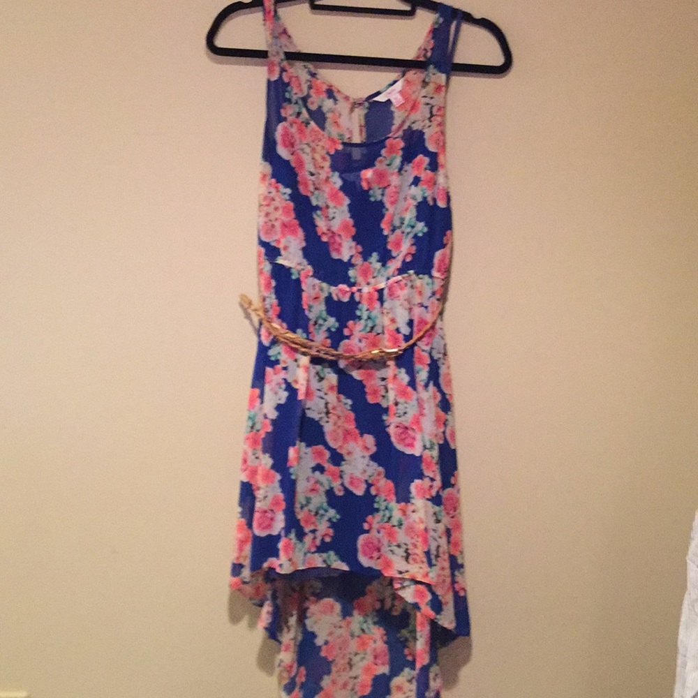 Floral hi-lo dress